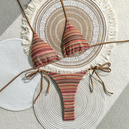 Striped Colorblock One-Piece Swimsuit