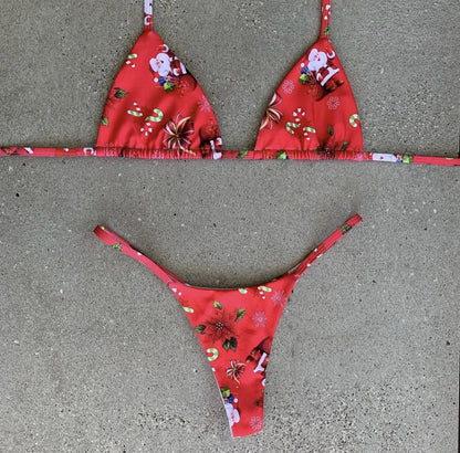 Print Tie Bikini Set