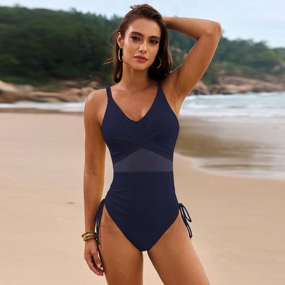 Solid One-Piece Swimsuit