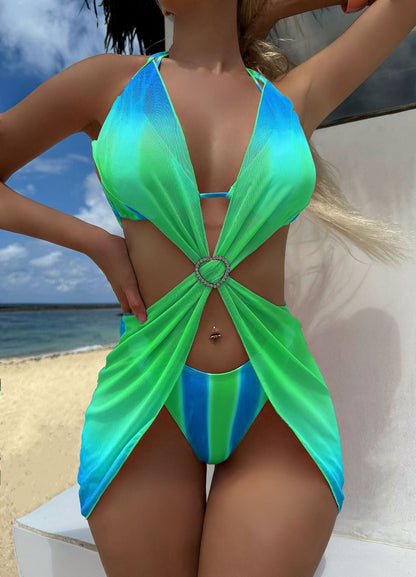 Striped Ombre Bikini Set
