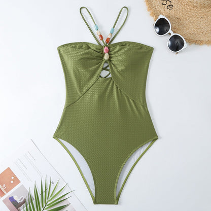 Solid One-Piece Swimsuit