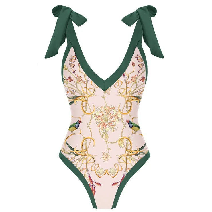 Slim Retro One-Piece Swimsuit