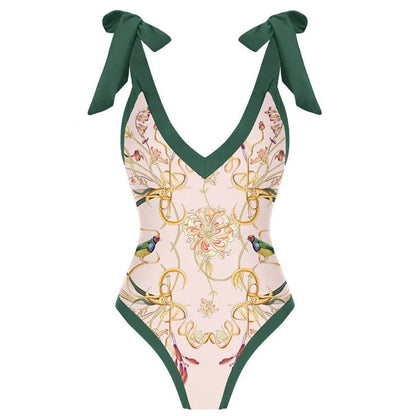 Slim Retro One-Piece Swimsuit