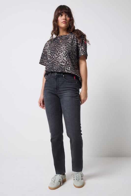 Washed Black Boyfriend Jeans