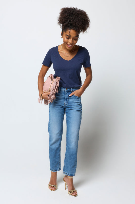 Navy V-Neck T-Shirt