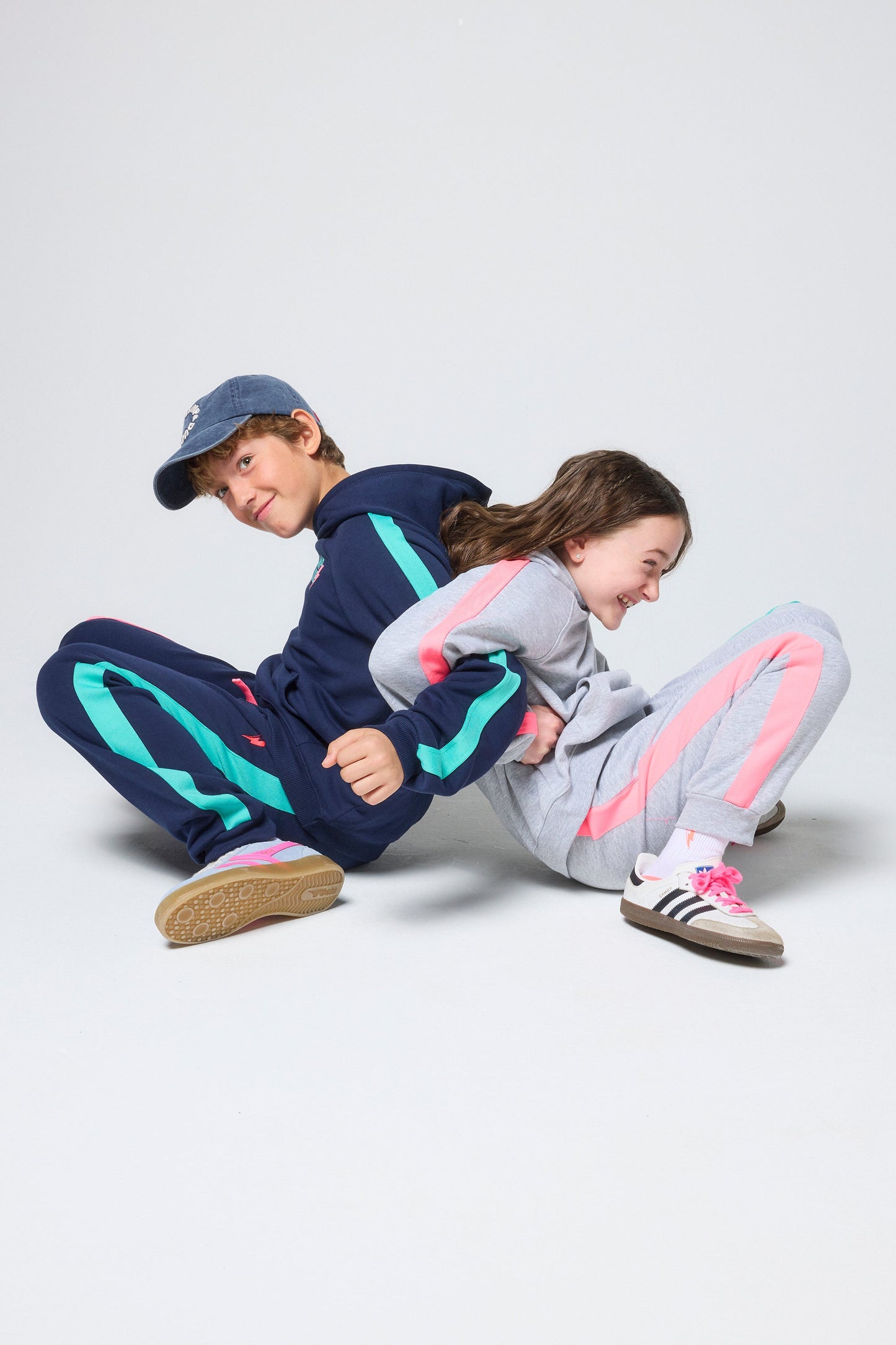 Kids Navy Colourblock Joggers