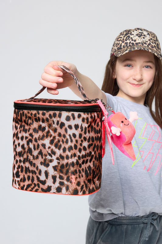 Neutral with Black Cheetah Lunch Bag