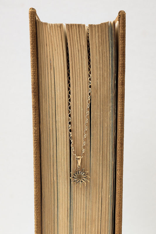 Gold Sunstar Pendant Necklace