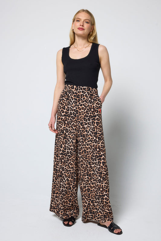 Neutral Jaguar Wide Leg Trousers