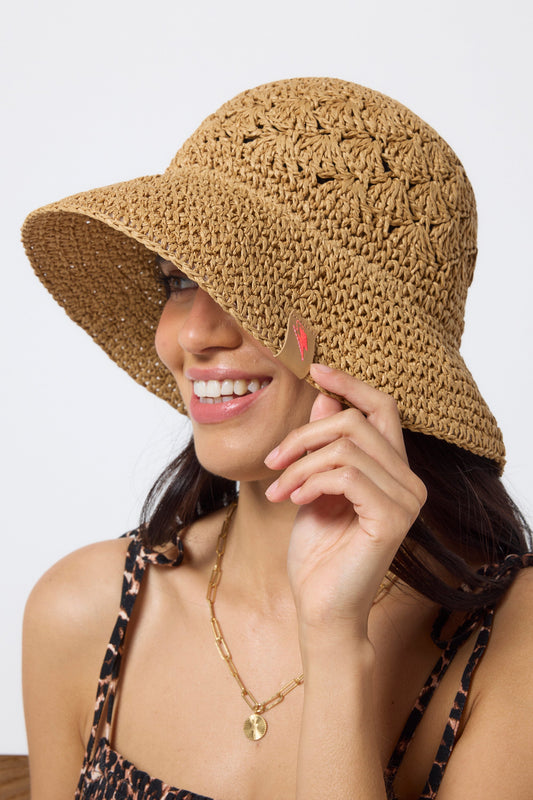 Natural Straw Bucket Hat