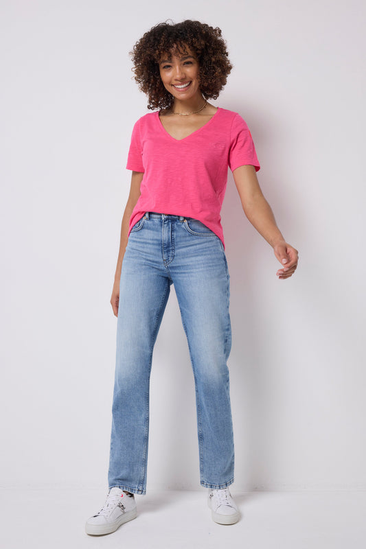 Pink V-Neck T-Shirt