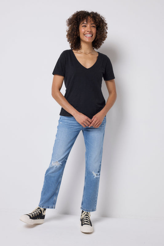 Black V-Neck T-Shirt