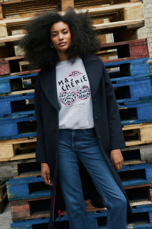 Light Grey Marl Ma Cherie Sweatshirt
