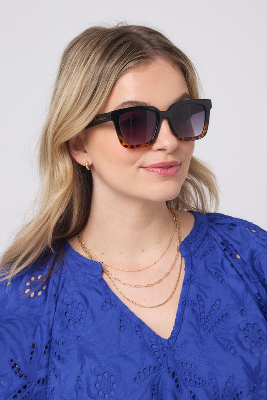 Anais Tortoiseshell Square Sunglasses