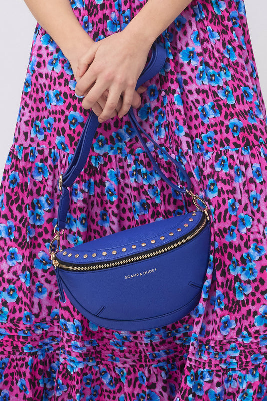Blue Studded Bum Bag