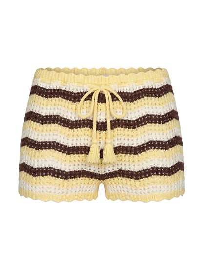 Summer Agenda Micro Swim Shorts Butter / Chocolate