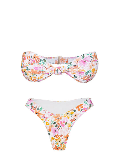 Tamrali Bandeau Bikini Top Multi Floral