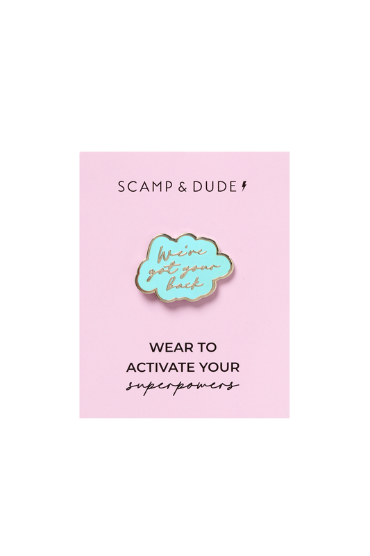 Blue We've Got Your Back Pin Badge