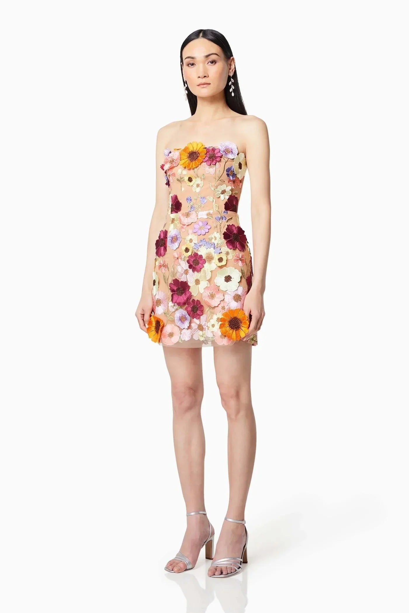 Arabella Strapless Mini Dress - Pink