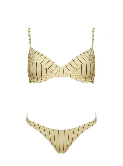 The Deep End Bikini Bottoms Yellow Stripe