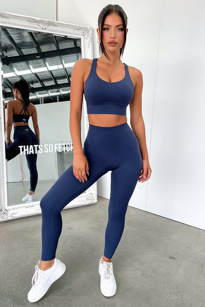 Cora Sports Bra - Navy